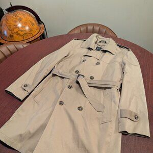 Elegant Tan Jos. A. Bank Trench Coat – Size 38 reg